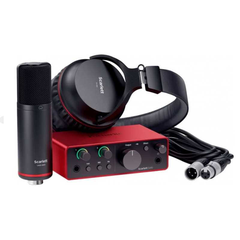 interfaccia audio focusrite scarlett di quarta gen solo studiobundel