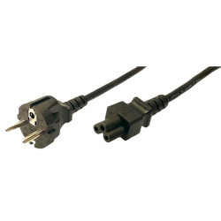 Logilink power cord, schuko - c5, black, 1.80m [cp093]