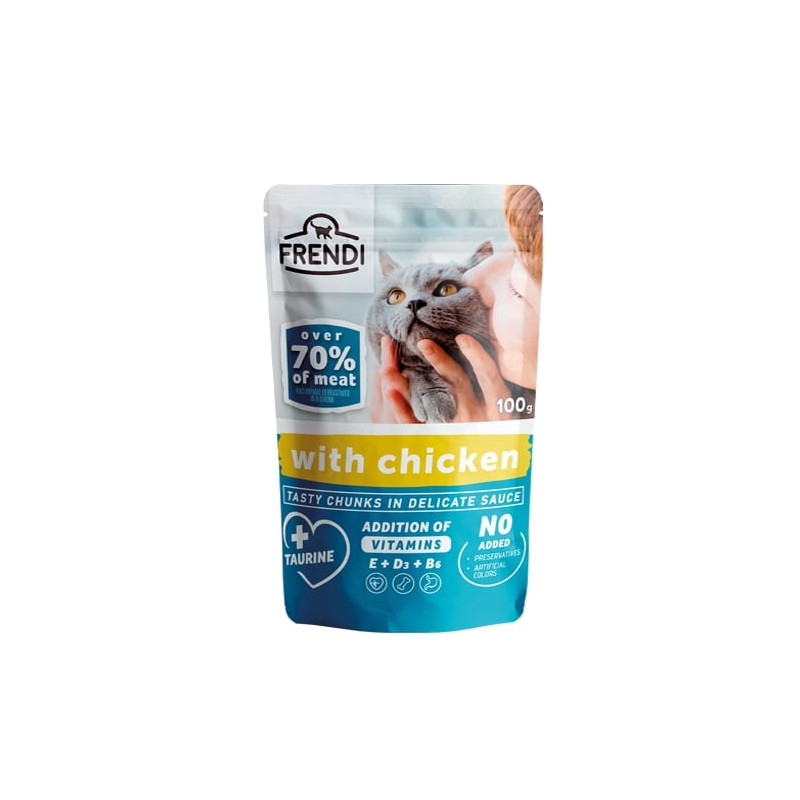cibo umido per gatti frendi bocconcini in salsa con pollo 100 g