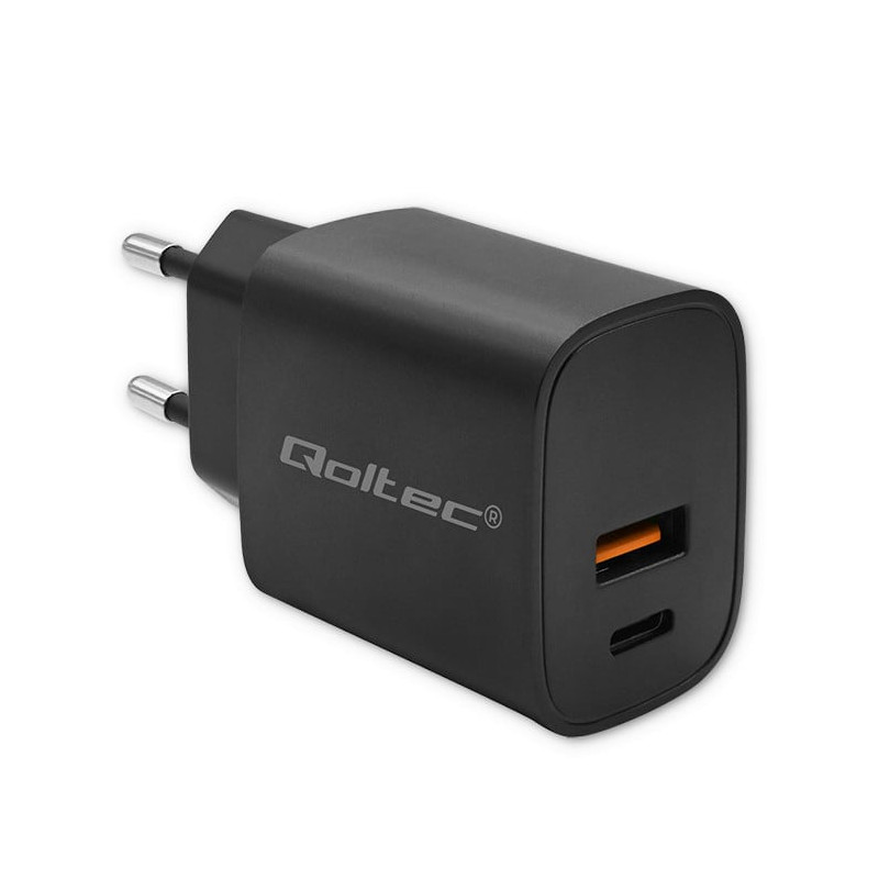 alimentatore da rete qoltec gan power pro 1xusb-c/1xusb/30w/5-20v/1.5-3a