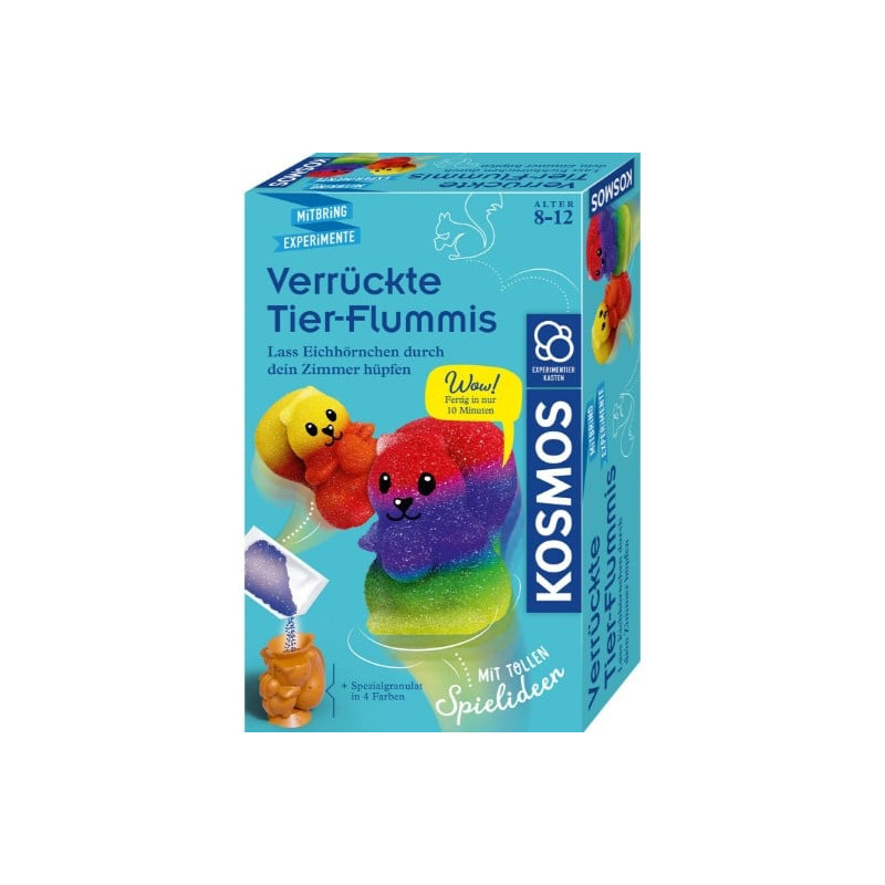 gioco scientifico kosmos palline rimbalzanti di animali pazzi multicolore