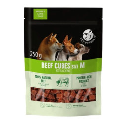 snack per cani petrepublic cubetti di manzo 250g