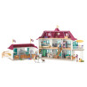 horse club casa sul lago con stalla schleich 179 pezzi, set da gioco