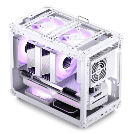 case jonsbo c6max,matx case con manico bianco