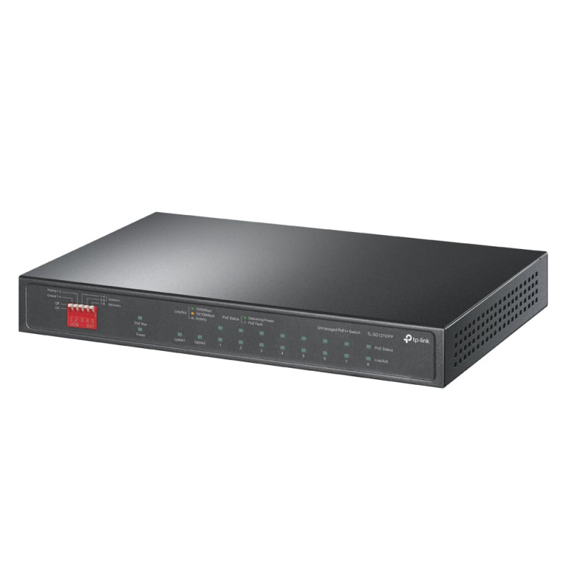 switch tp-link tl-sg1210pp non gestito 10x gbe nero [tl-sg1210pp]