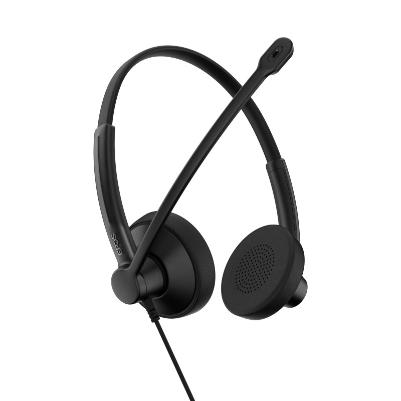 cuffie epos impact 100 a padiglione per ufficio con microfono nero