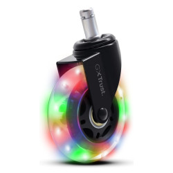 set rotelle per sedia trust gxt701 illuminate nero 5pz [25803]
