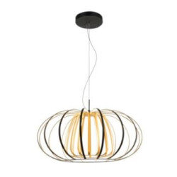 lampada a sospensione a led wofi soggiorno in metallo 6000lm 3000k