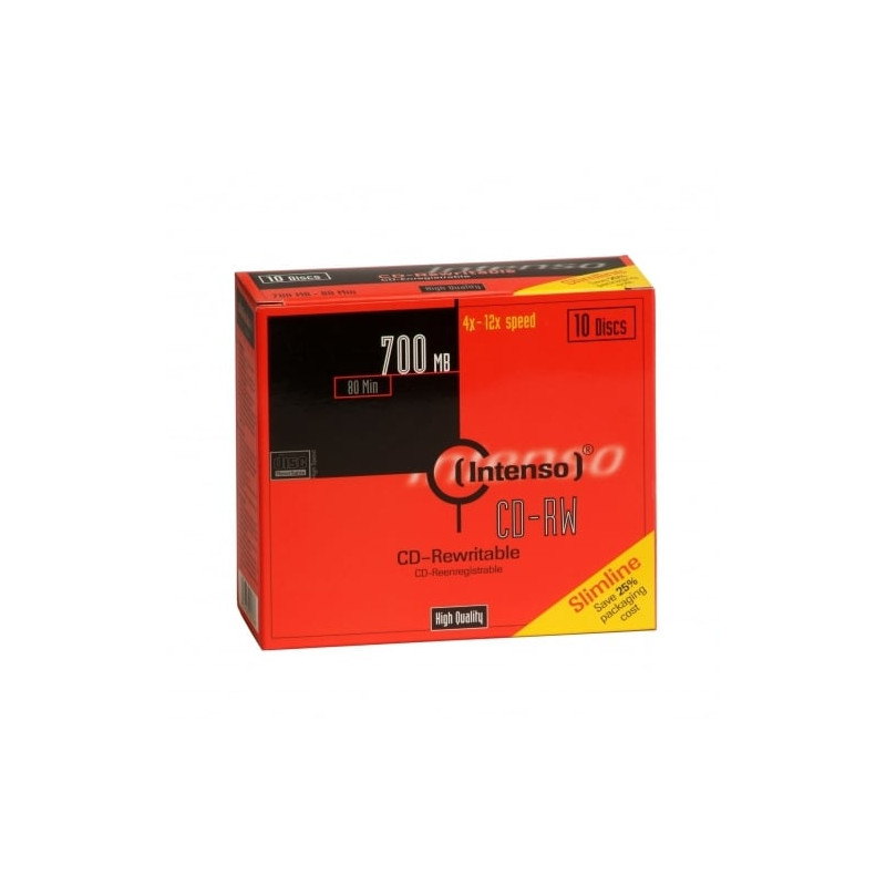 confezione cd-rw intenso 700mb 10pcs slimcase 12x [2801622]