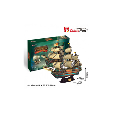 cubicfun - puzzle 3d, sailing ship the spanish armadasan felipe