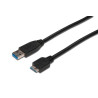 Cavo usb3 a/micro-b m/m 1.00m nero [ak-300116-010-s]