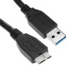 Cavo usb3 a/micro-b m/m 1.80m nero [ak-300116-018-s]