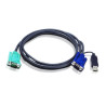 Switch kvm aten cable (pc) 3.0m usb [2l-5203u]