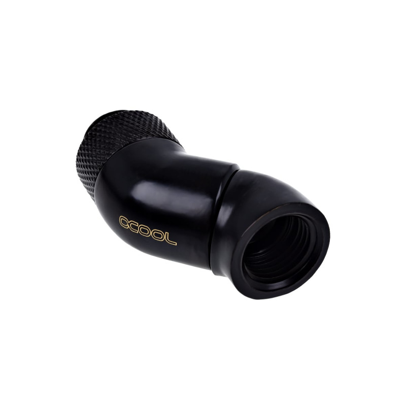 adattatore alphacool eiszapfen angolato 2x45 gradi nero [17250]