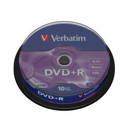 Confezione dvd+r verbatim 4.7gb 10pcs [43498]