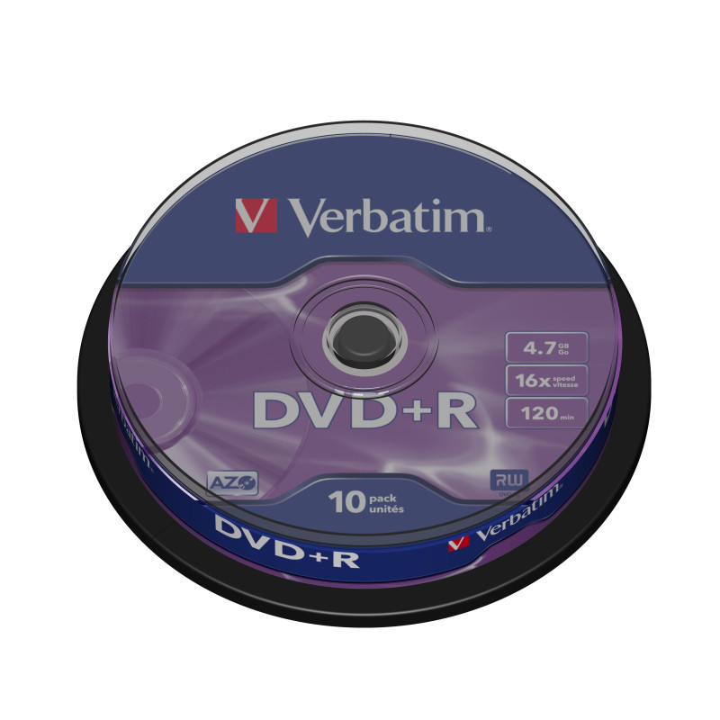 Confezione dvd+r verbatim 4.7gb 10pcs [43498]