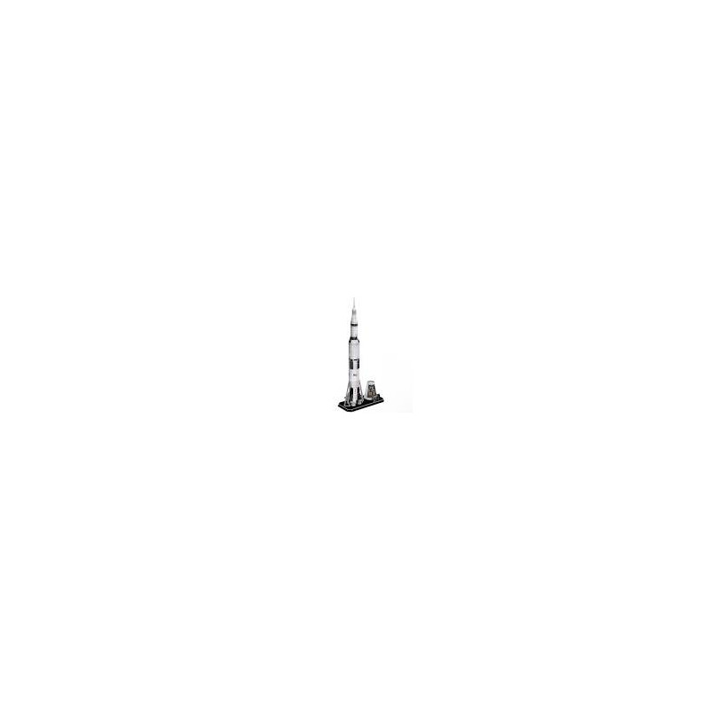 puzzle cubic fun nasa apollo saturn v rocket 3d 136pz bianco/nero