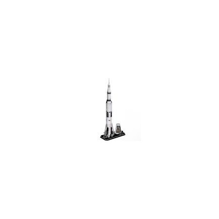 puzzle cubic fun nasa apollo saturn v rocket 3d 136pz bianco/nero