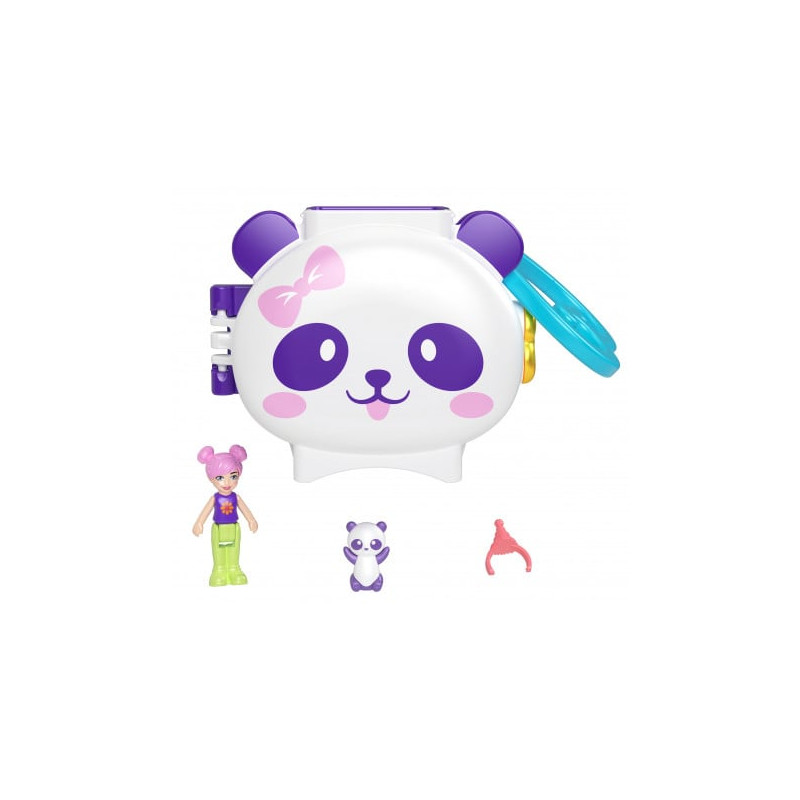 set da gioco mattel polly pocket hrd38 compact mini world panda pet