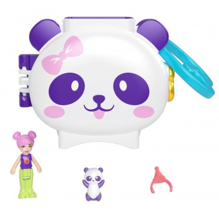 set da gioco mattel polly pocket hrd38 compact mini world panda pet
