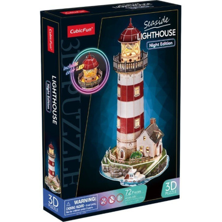 puzzle 3d cubic fun lanterna versione notturna multicolore 72pz [wzcubd0uh005409]