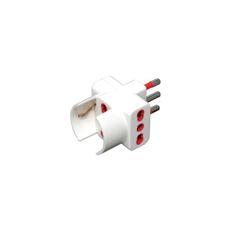 adattatore nvs sl1042 tripla bipasso spina 16a/1 presa schuko 2p+t+2prese