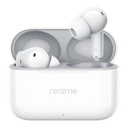 auricolare realme t200 con microfono bianco
