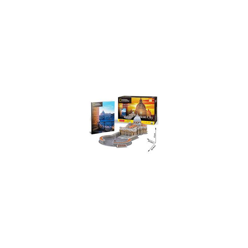 gioco da costruzione cubic fun puzzle 3d basilica di san pietro multicolore