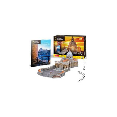 gioco da costruzione cubic fun puzzle 3d basilica di san pietro multicolore