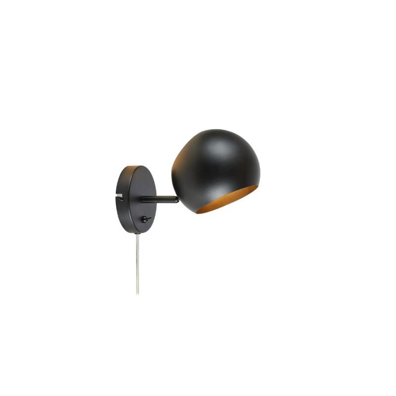 applique orientabile markslojd edgar e14 40w ip20 nero [108753]