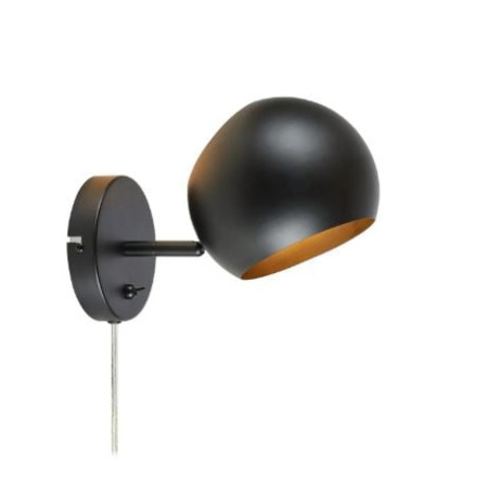 applique orientabile markslojd edgar e14 40w ip20 nero [108753]