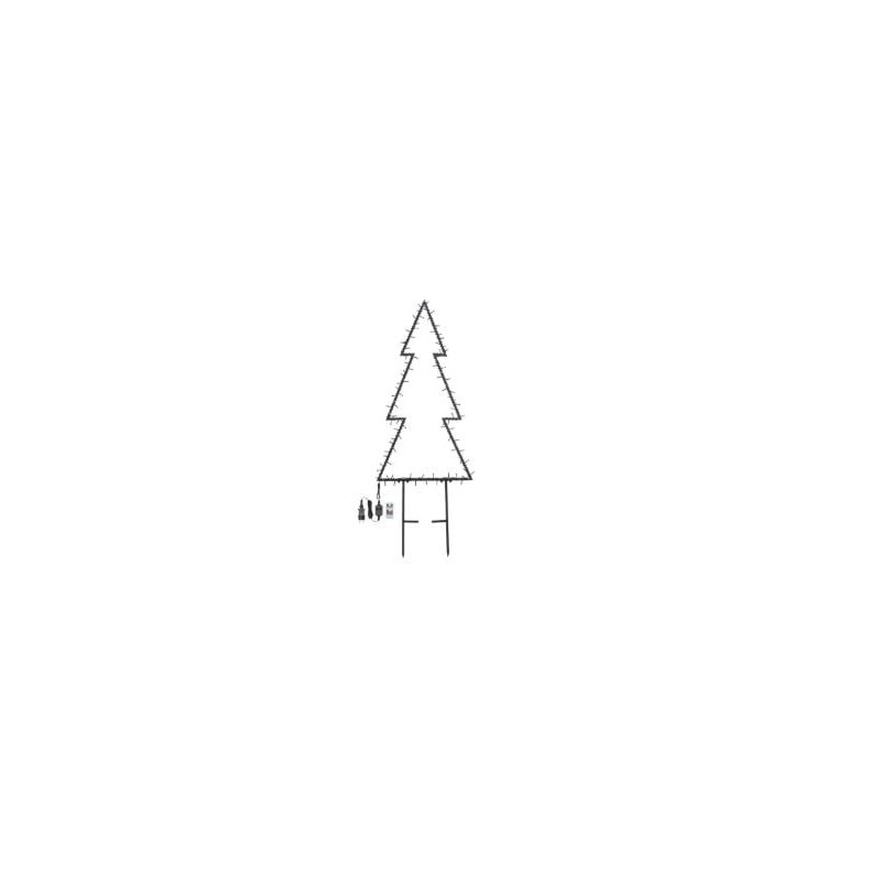 albero di natale decorativo lotti ip44 nero [68377decli]