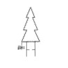 albero di natale decorativo lotti ip44 nero [68377decli]