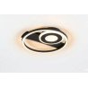 plafoniera a led trio horus 22w 2500lm 3000k ip20 nero opaco [r63671132]