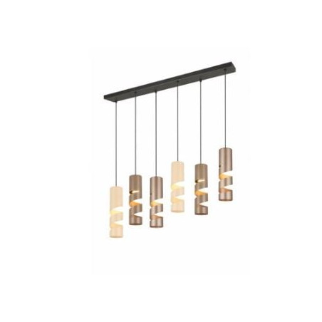 lampada a sospensione trio stream 10w 6xgu10 ip20 multicolore [364000617]