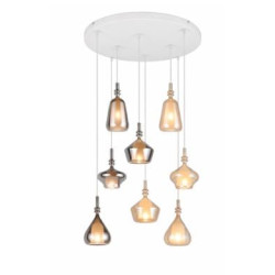 lampada a sospensione trio aldea 10w 8xe14 ip20 multicolore [349430817]