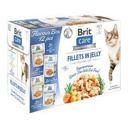 mangime umido brit care fillets in jelly flavour box per cane 12x