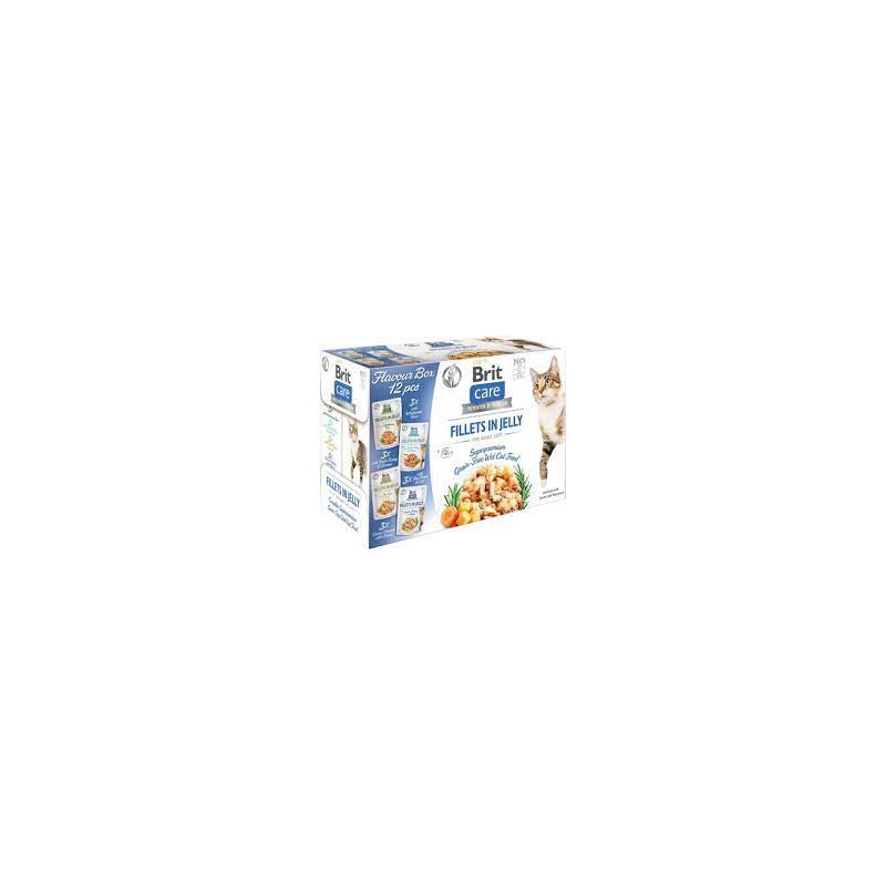 mangime umido brit care fillets in jelly flavour box per cane 12x