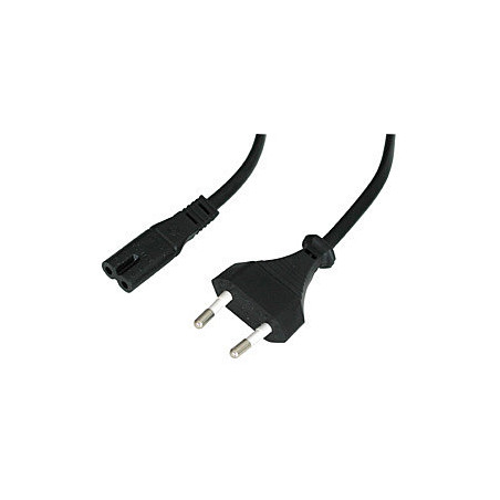 cavo di alimentazione lindy euro a c7/2m nero [30421]