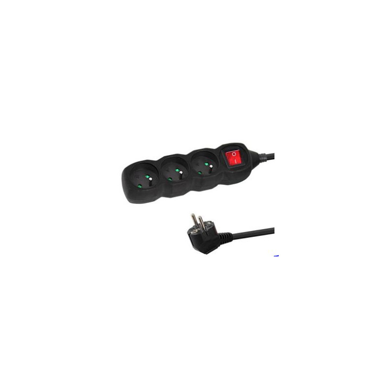multipresa tipo e esperanza elk211k 3gn/3m nero [elk211k]