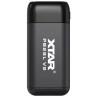 caricabatterie xtar pb2slv2 con powerbank nero [pb2slv2]