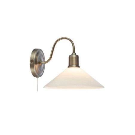 applique da parete markslojd vela e27 40w ip20 ottone antico-bianco