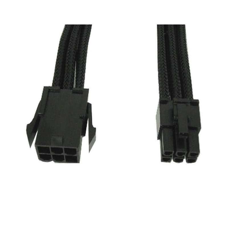 Cavo prolunga pci-e 6 pin 30 cm con guaina nera