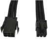 Cavo prolunga pci-e 6 pin 30 cm con guaina nera