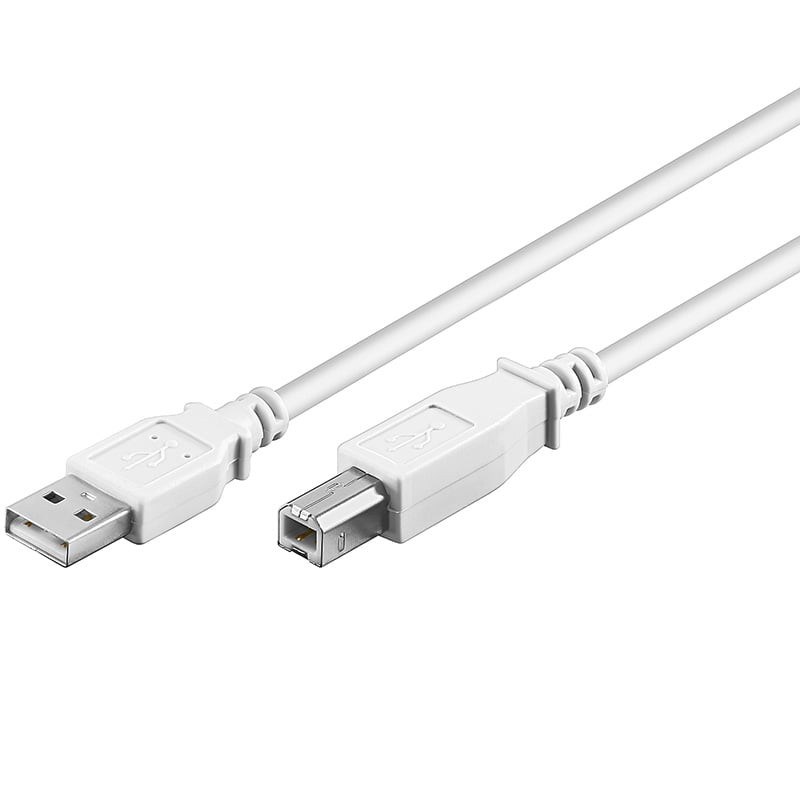 Cavo usb 2.0 a / b 5 m bianco