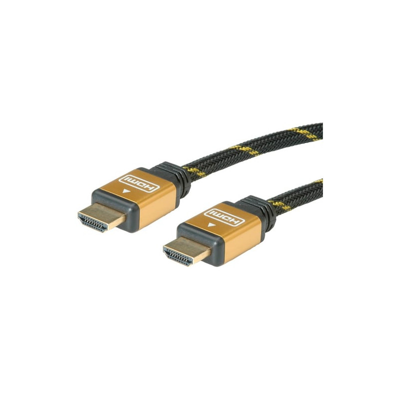 roline 11.04.5510 20m hdmi hdmi nero, oro cavo hdmi