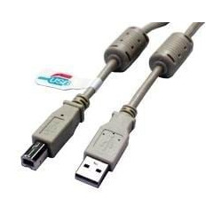 Cavo usb 2.0 a maschio/b maschio 1.8 m con ferrite