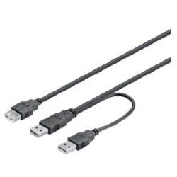 Cavo usb 2.0 ad y 2xa maschio/a femmina 0.3 m