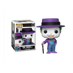 figurine funko pop eroi: batman 1989-joker con cappello e inseguimento