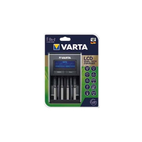 caricabatteria varta dual tech per ni-mh aa/aaa li-ion [57676101401]